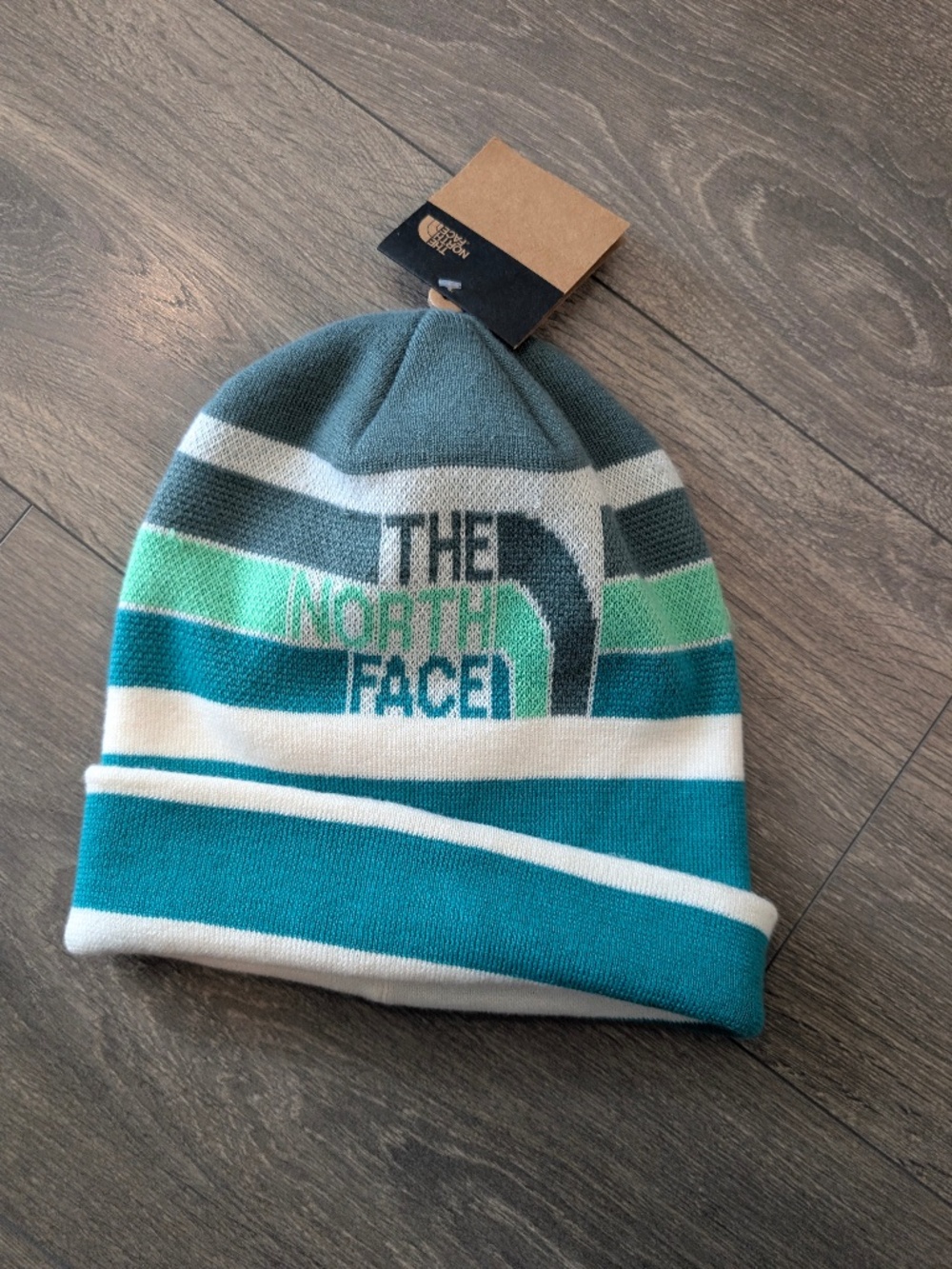 North Face Retro logo beanie